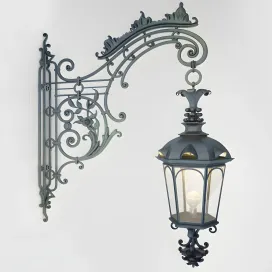 Wrought iron wall lamp